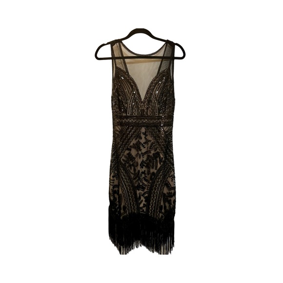Sexy Roaring 20s style Cocktail Dress with Fringe- custom made never worn! - Picture 2 of 6